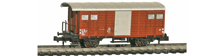 Hobbytrain-31079-Gedeckter-Gueterwagen-Bremserbuehne-SBB-braun