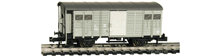 Hobbytrain-31081-Gedeckter-Gueterwagen-Bremserhaus-SBB-grau
