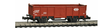Minitrix-13585-Hochbordwagen-SBB-braun