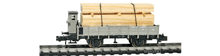 Minitrix-15175-Holztransportwagen-Set-SBB-60683-mit-Bremserhaus