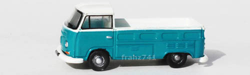 PKWs-Oxford-Diecast-NVW006-VW-T2-Pick-Up-tuerkis-weiss