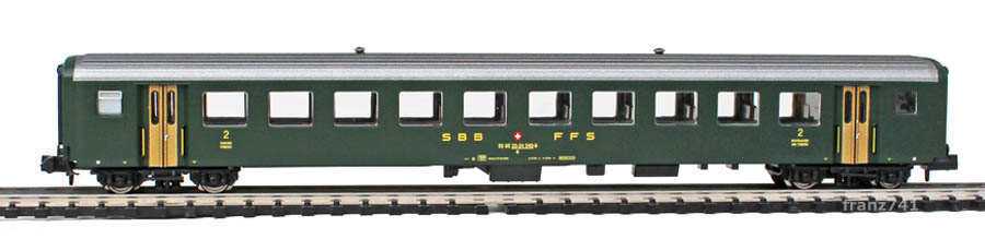 Brawa-65202-EW-II-Personenwagen-SBB-2Klasse