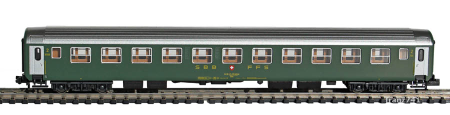 Kato-Hobbytrain-23115-Personenwagen-SBB_2Klasse-altes-Logo